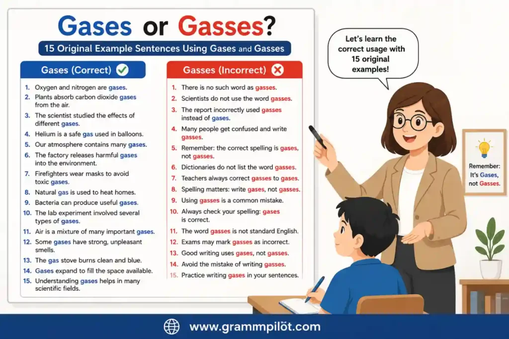 Gasses or Gases:15 Example Sentences Using Gases and Gasses