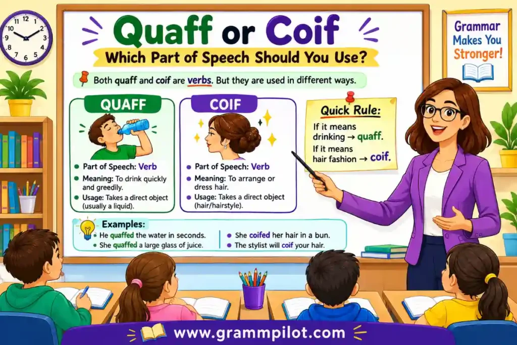 "Quaff or Coif" Which Part of Speech Should You Use?