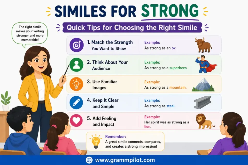 Quick Tips for Choosing the Right Simile