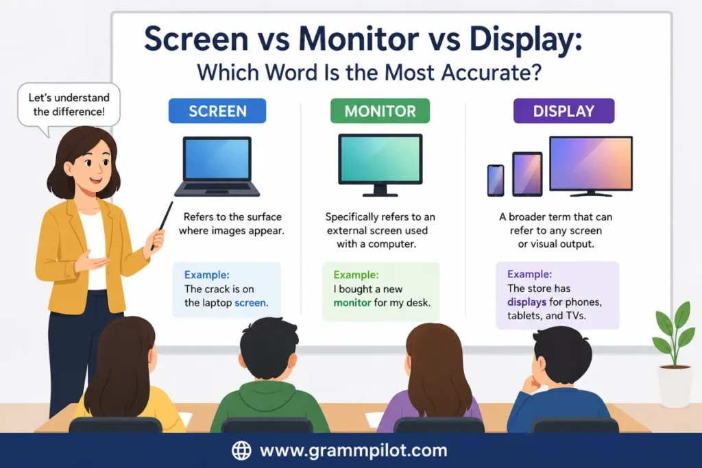 Screen vs Monitor vs Display: Which Word Is the Most Accurate?