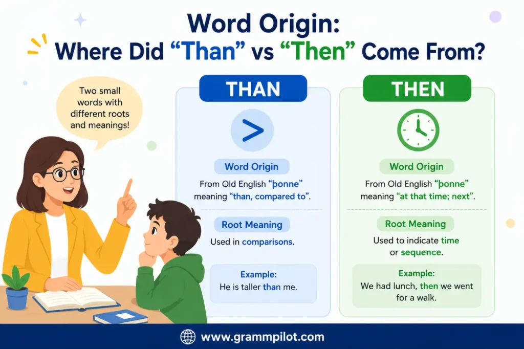 Word Origin: Where Did "Than" vs "Then" Come From?