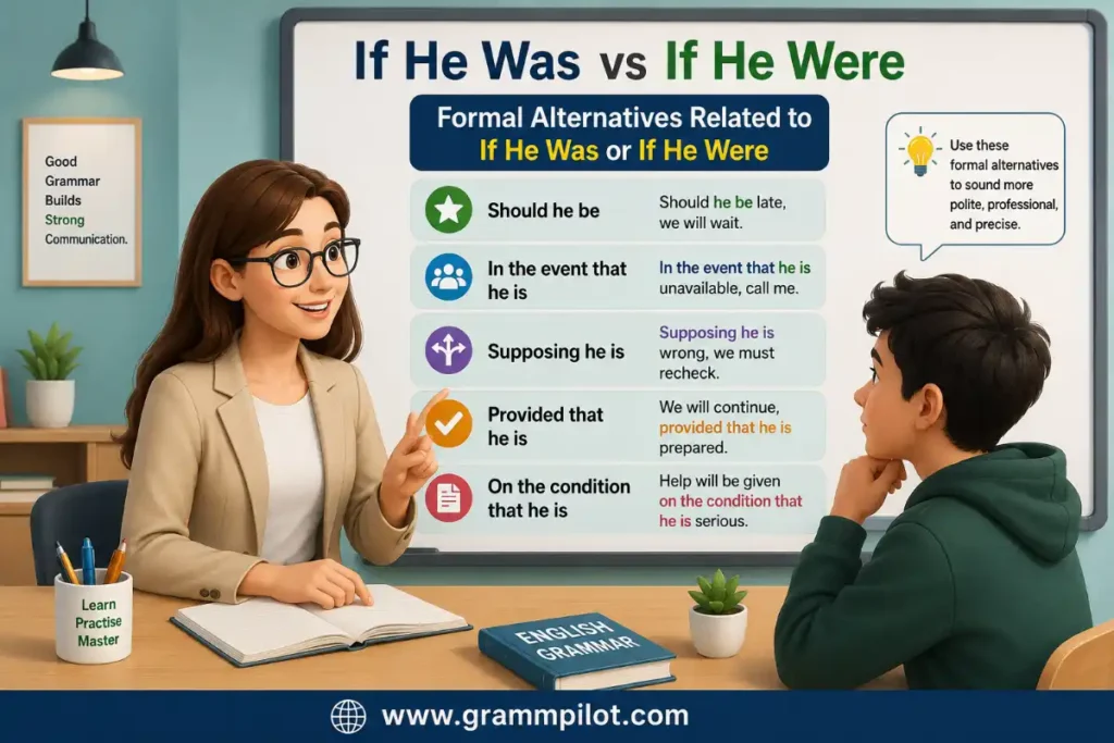 Formal Alternatives Related to If He Was or If He Were