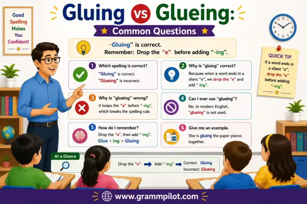 Gluing vs Glueing: Common Questions