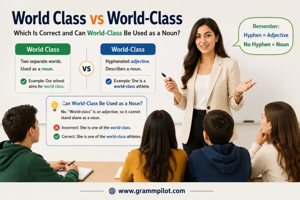 Can world class be used as a noun?