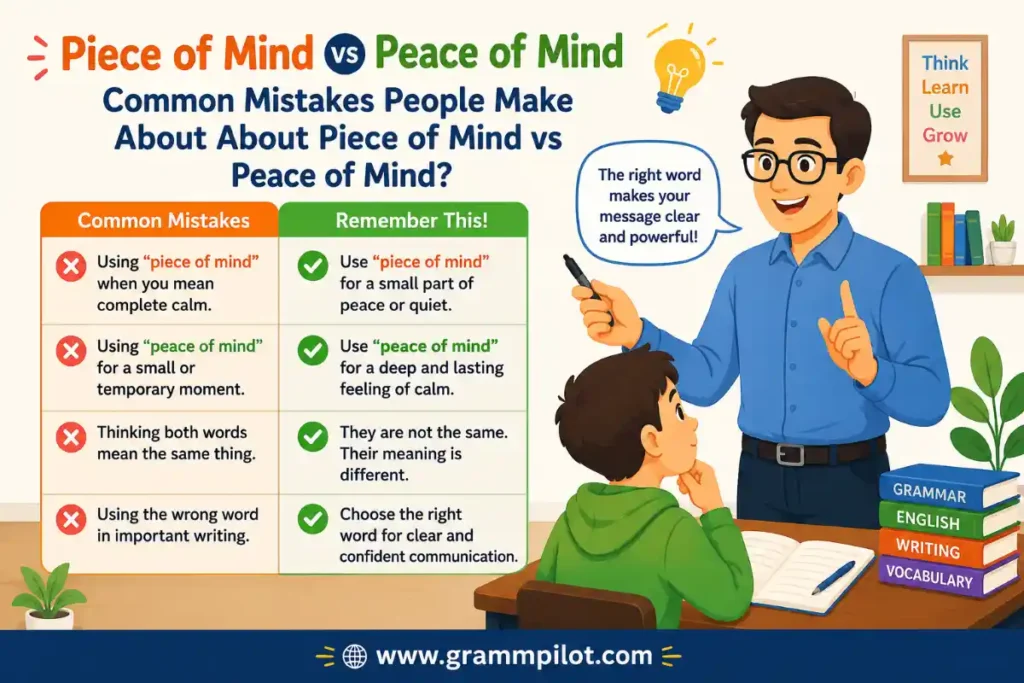 Common Mistakes People Make About About Piece of Mind vs Peace of Mind