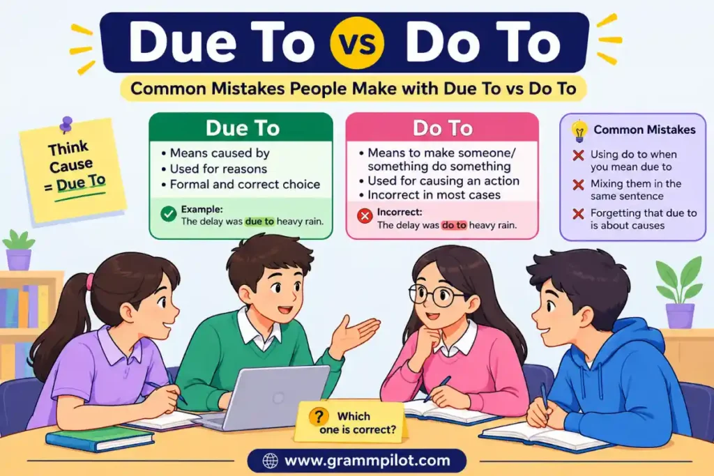 Common Mistakes People Make With Due To vs Do To