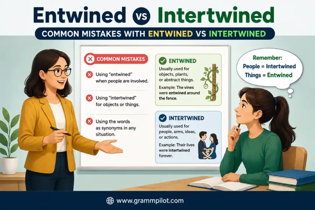 Common Mistakes with Entwined vs Intertwined