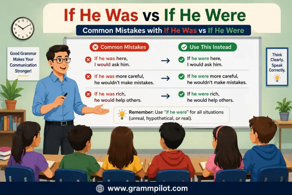 Common Mistakes with If He Was vs If He Were