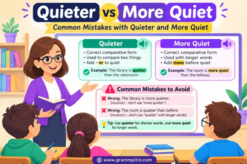 Common mistakes with quieter and more quiet