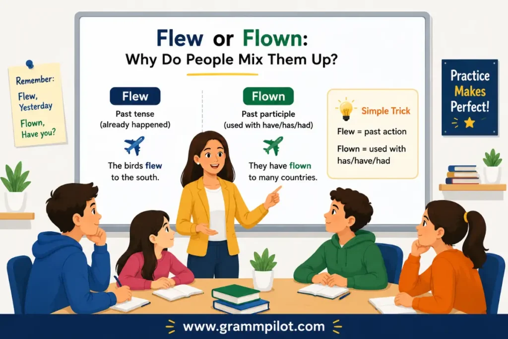 Flew or Flown: Why Do People Mix Them Up?