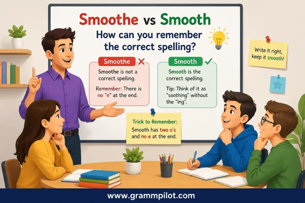 Smoothe vs Smooth: How can you remember the correct spelling?