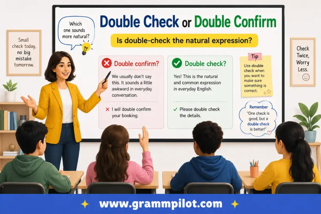 Is double-check the natural expression?