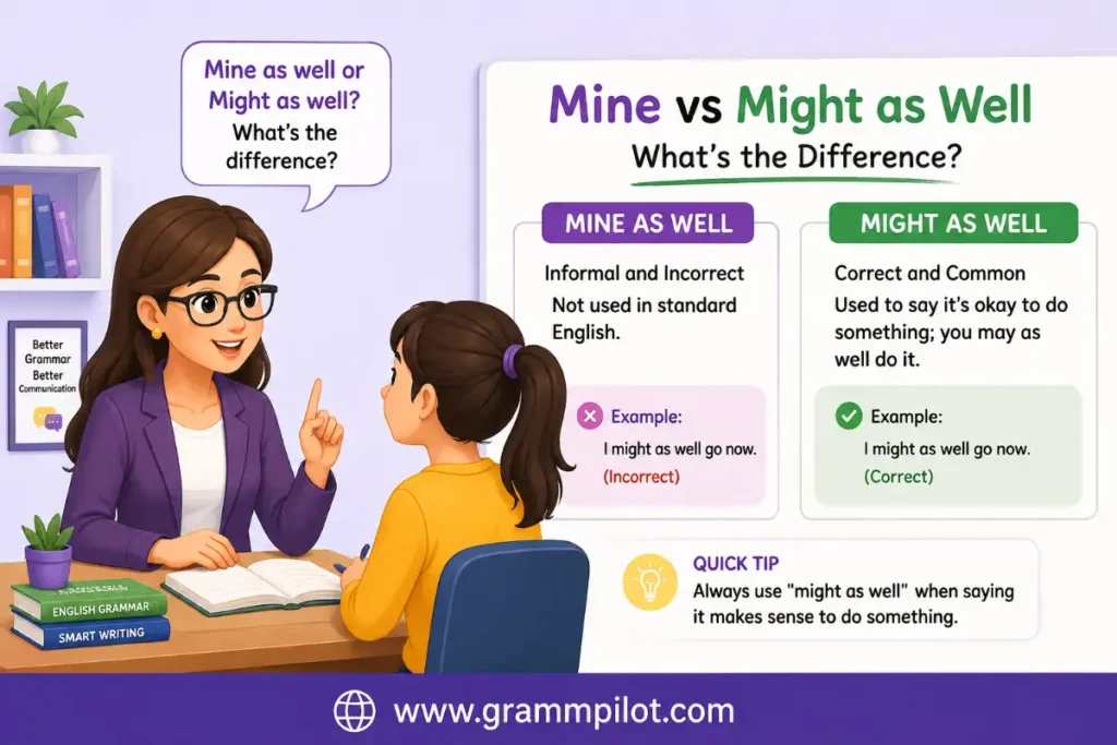 Mine as Well or Might as Well: What's the Difference?
