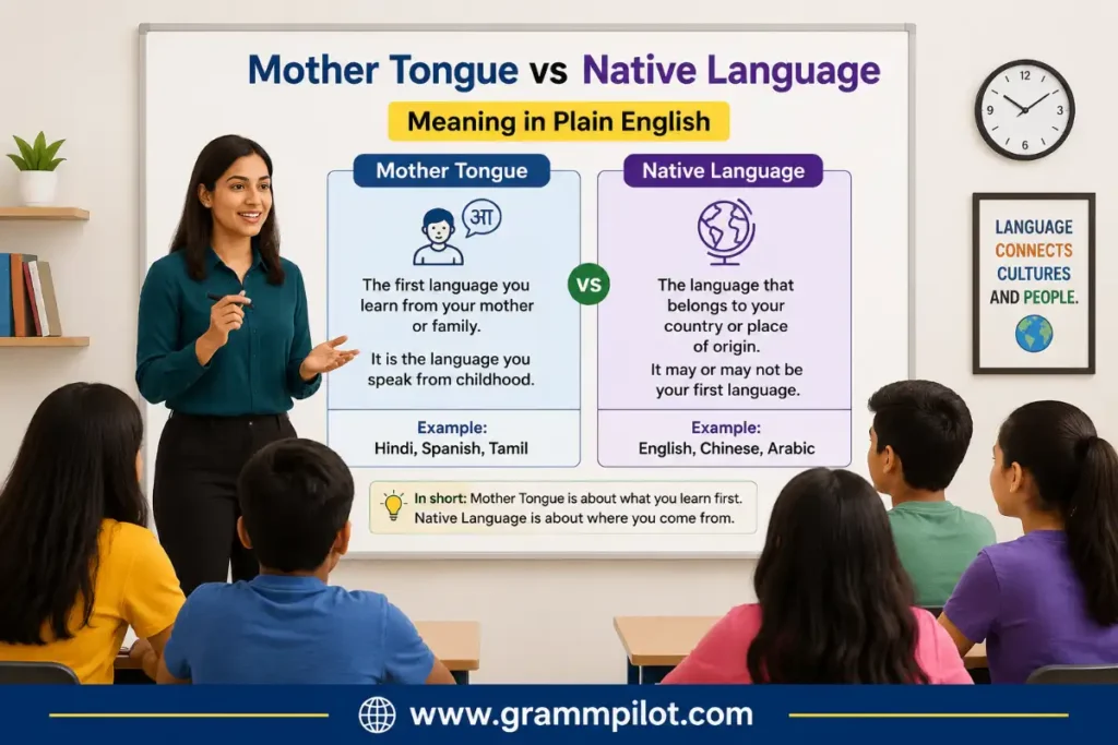 Mother Tongue vs Native Language Meaning in Plain English
