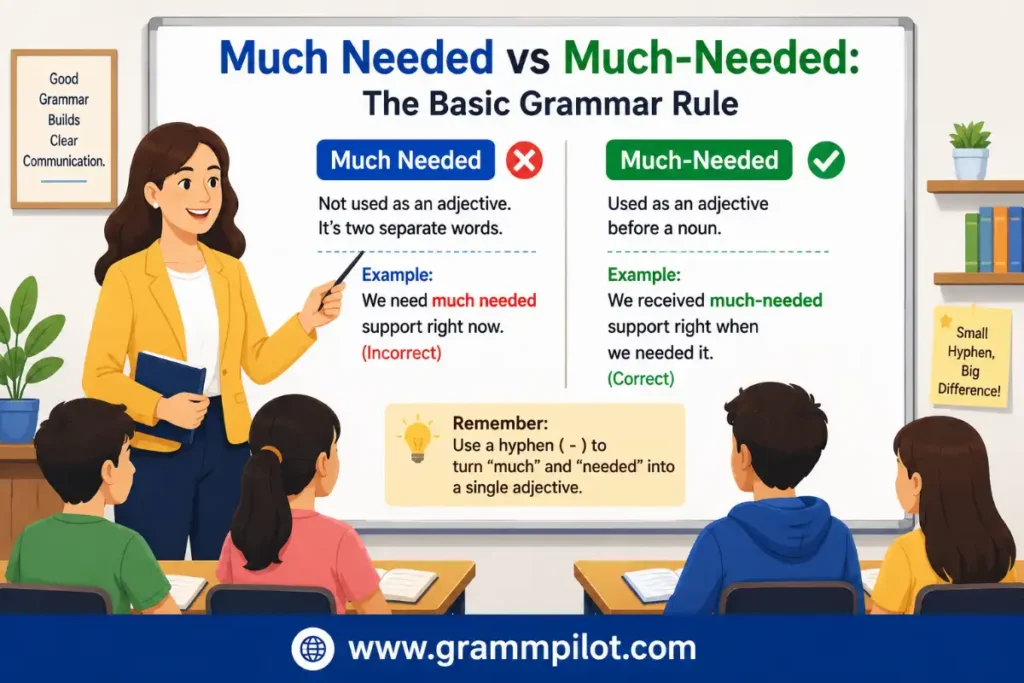 Much Needed vs Much-Needed: The Basic Grammar Rule