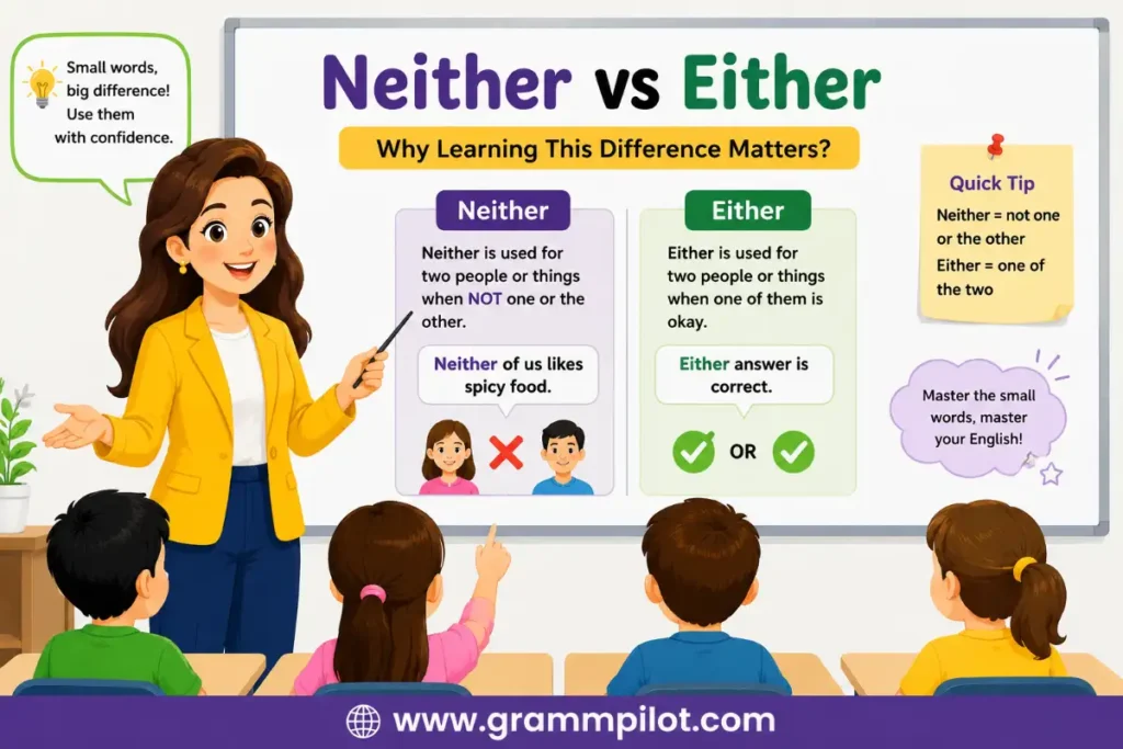 Neither vs Either: Why Learning This Difference Matters?