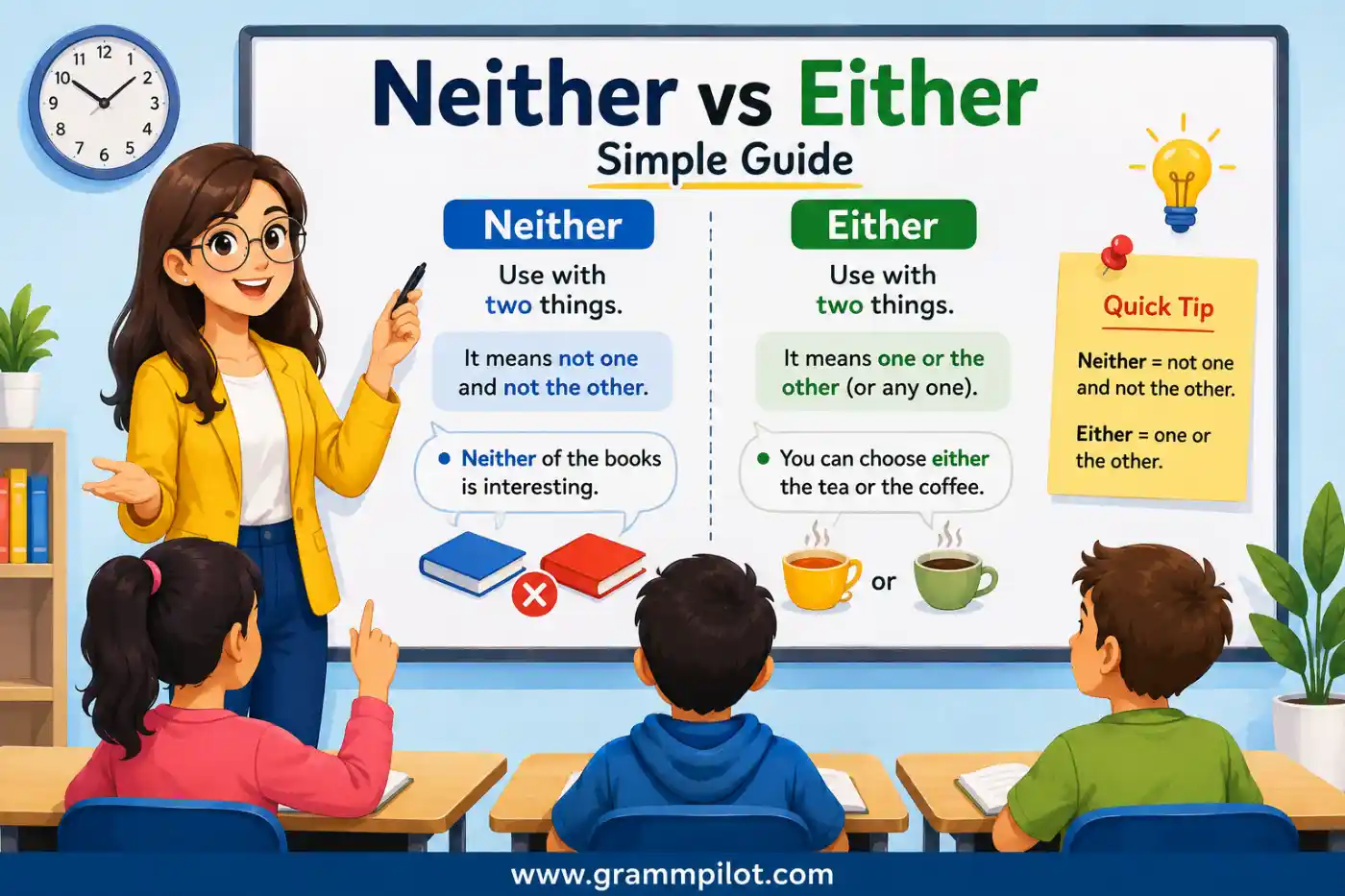 Neither vs Either