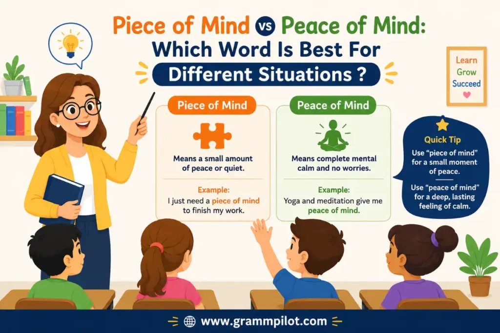 Piece of Mind vs Peace of Mind: Which Word Is Best For Different Situations ?