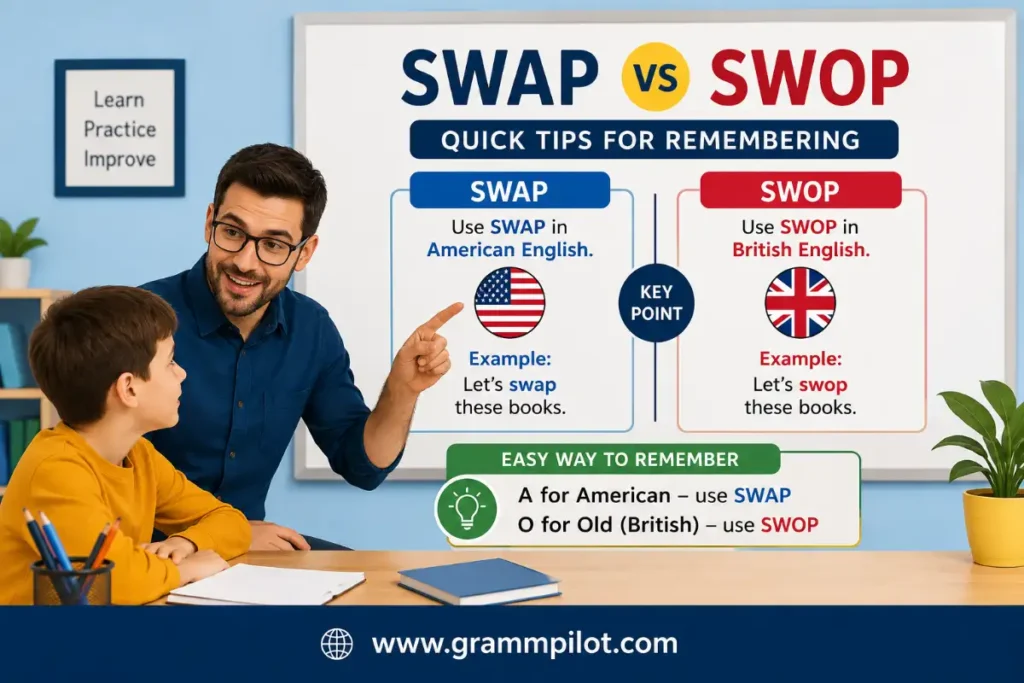 Quick Tips for Remembering Swap vs Swop