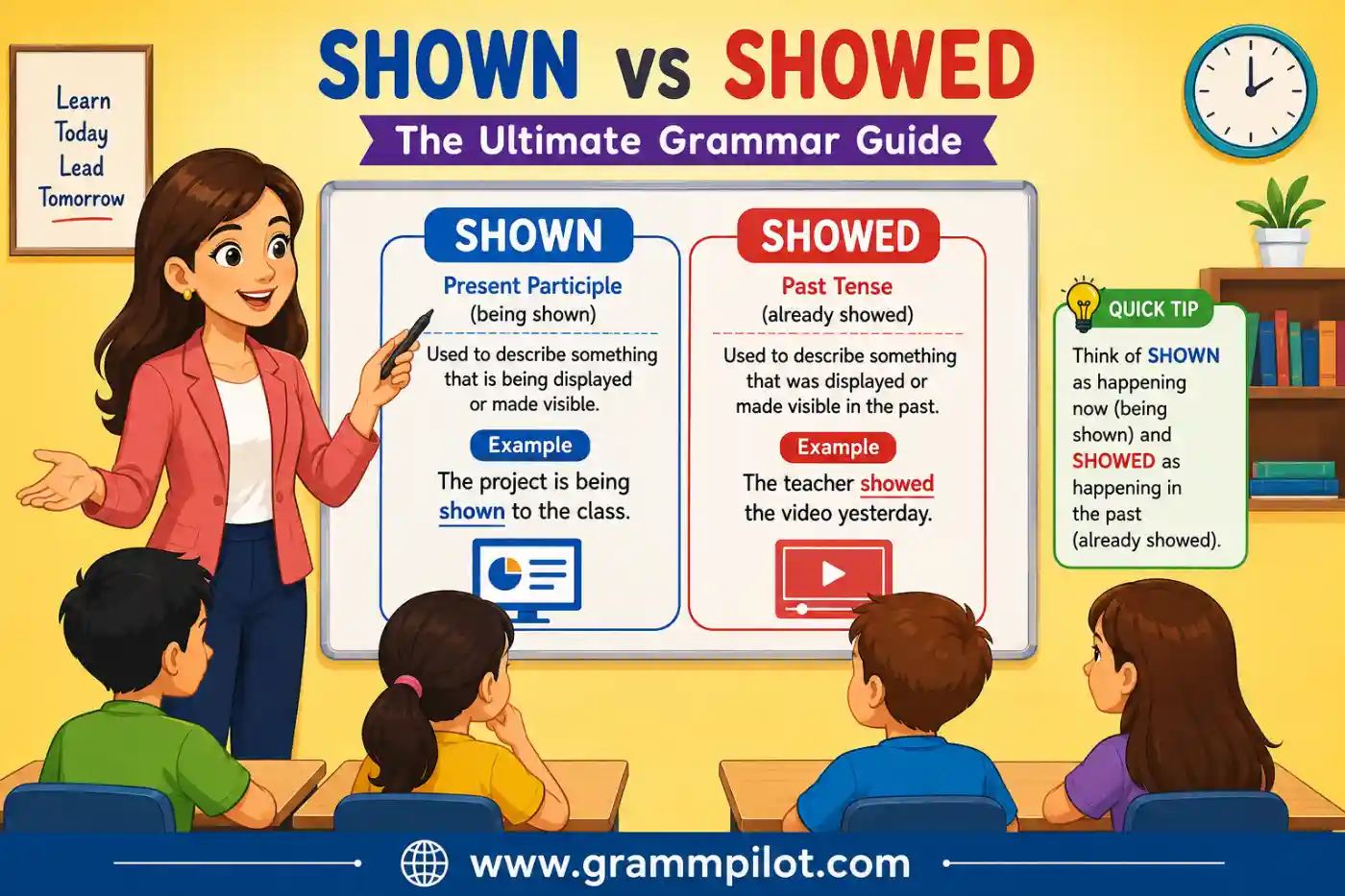 Shown vs Showed: The Ultimate Grammar Guide