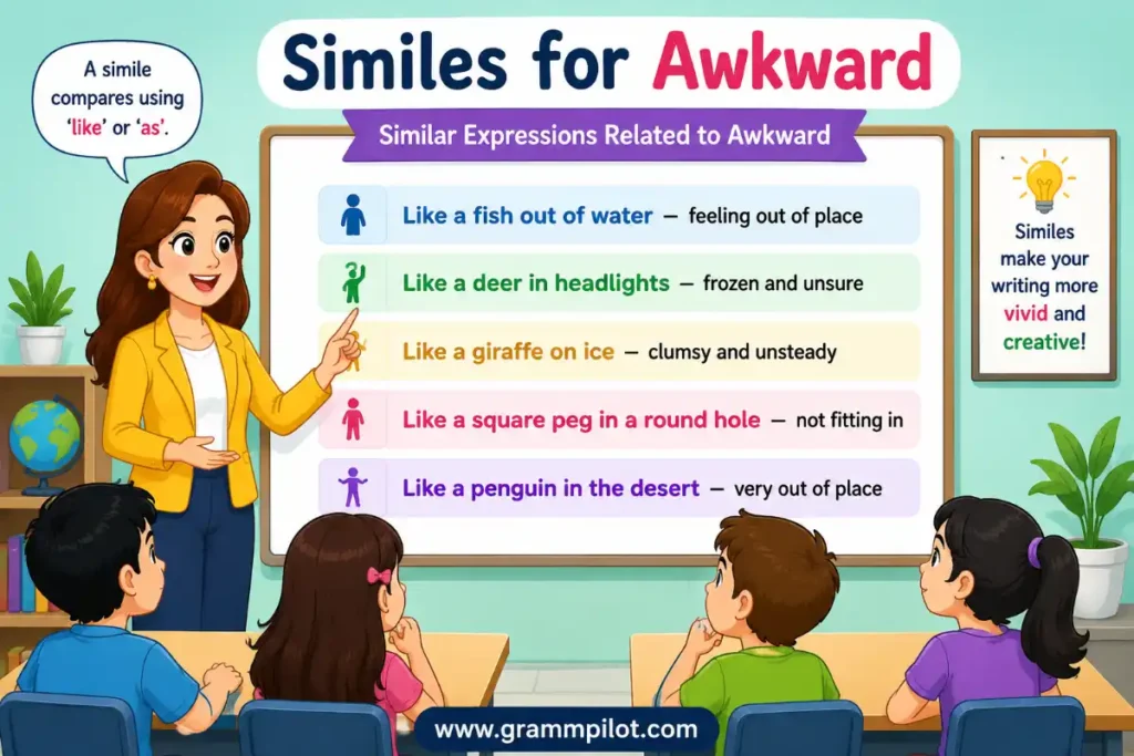 Similar Expressions Related to Similes for Awkward