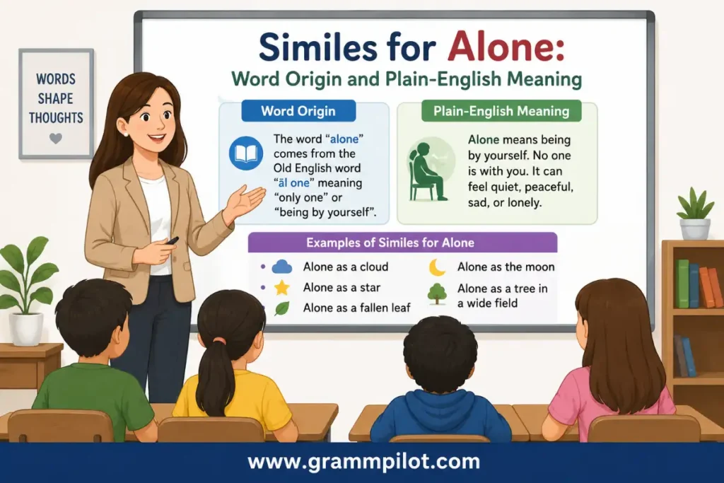 Similes for Alone: Word Origin and Plain-English Meaning