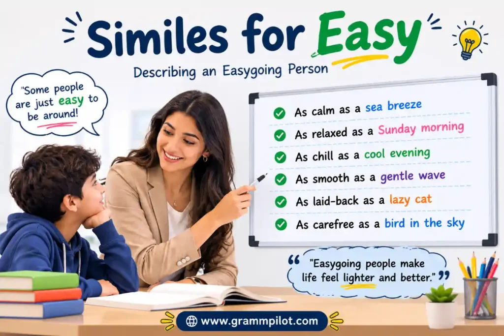 Similes for an easygoing person