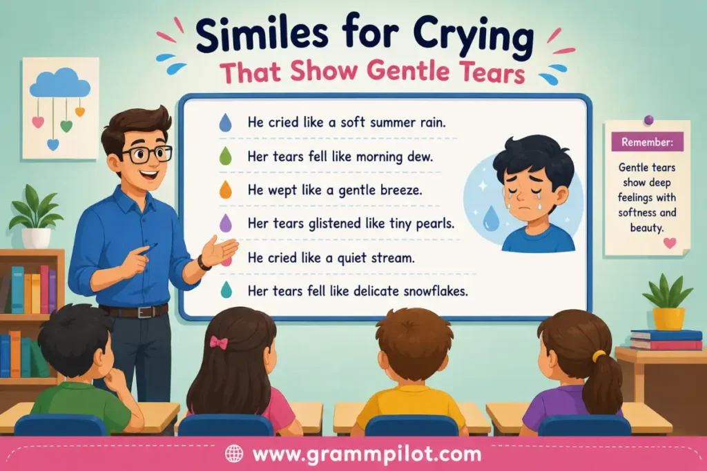 Similes for Crying That Show Gentle Tears