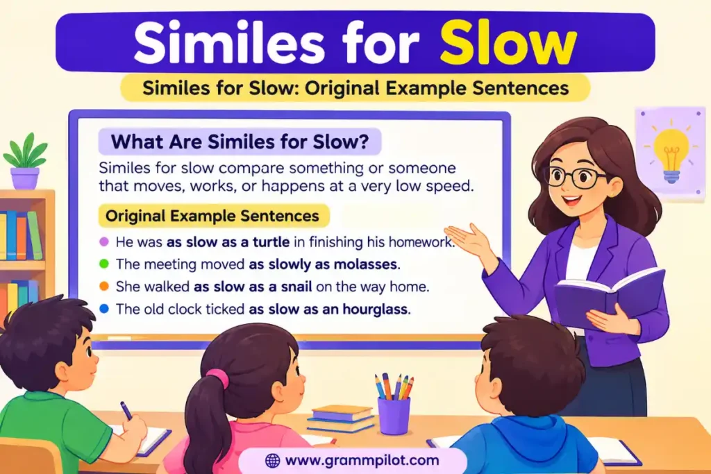Similes for Slow: Original Example Sentences