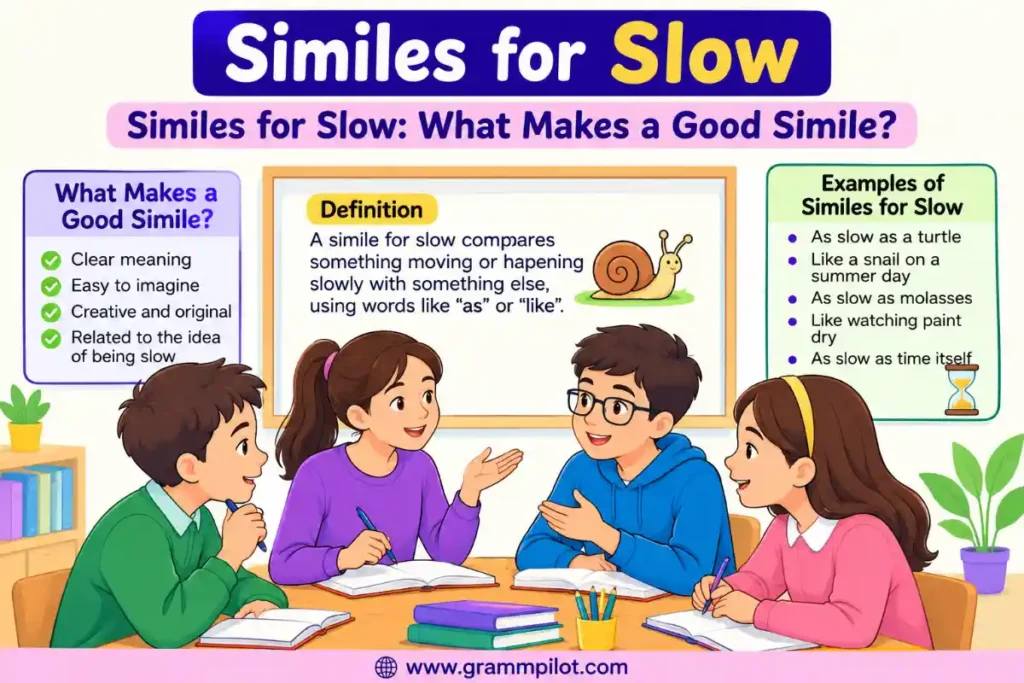 Similes for Slow: What Makes a Good Simile?