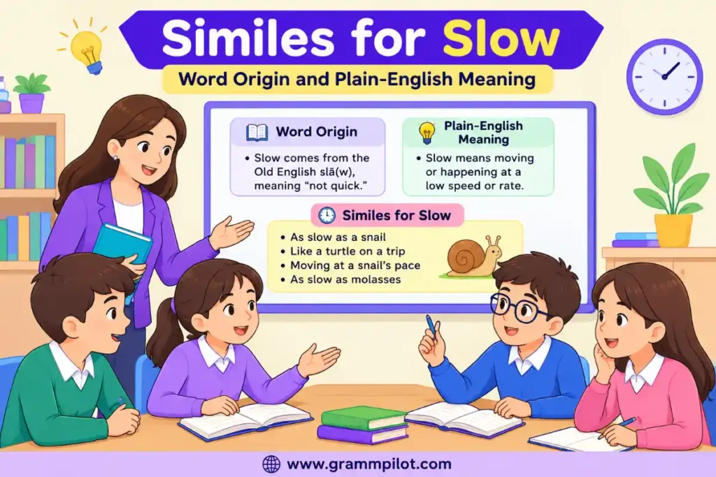Similes for Slow: Word Origin and Plain-English Meaning