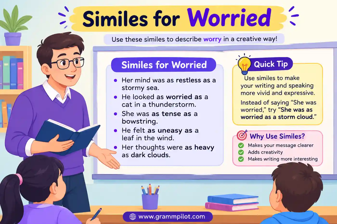 Similes for Worried: Best Examples, Meanings, and Easy Uses