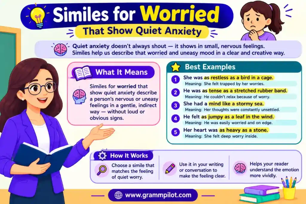 Similes for Worried That Show Quiet Anxiety