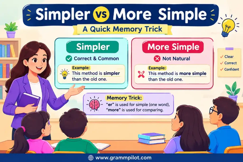 Simpler vs More Simple: A Quick Memory Trick