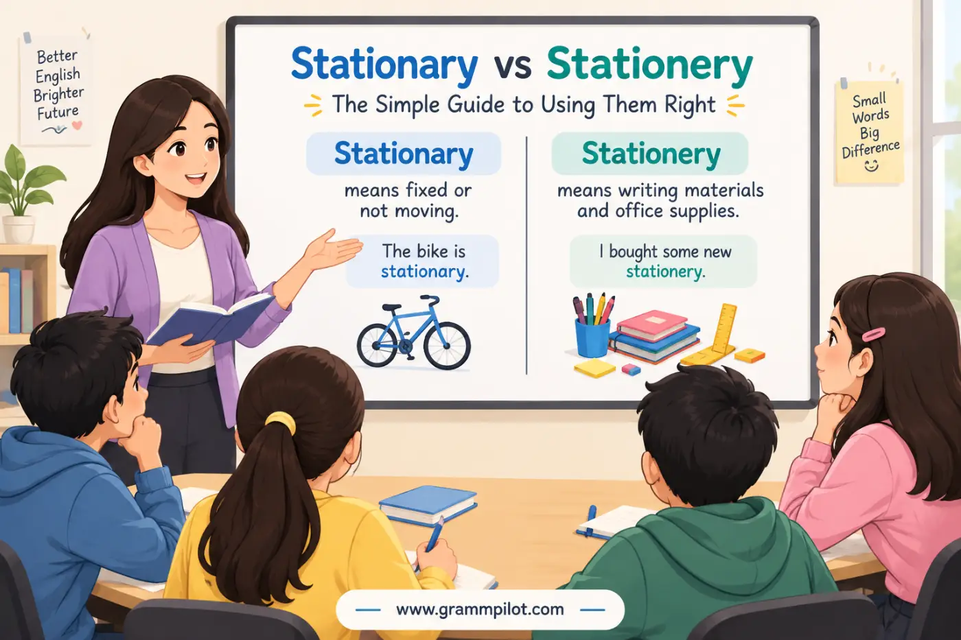 Stationary vs Stationery