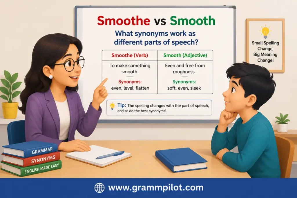 What synonyms work as different parts of speech?