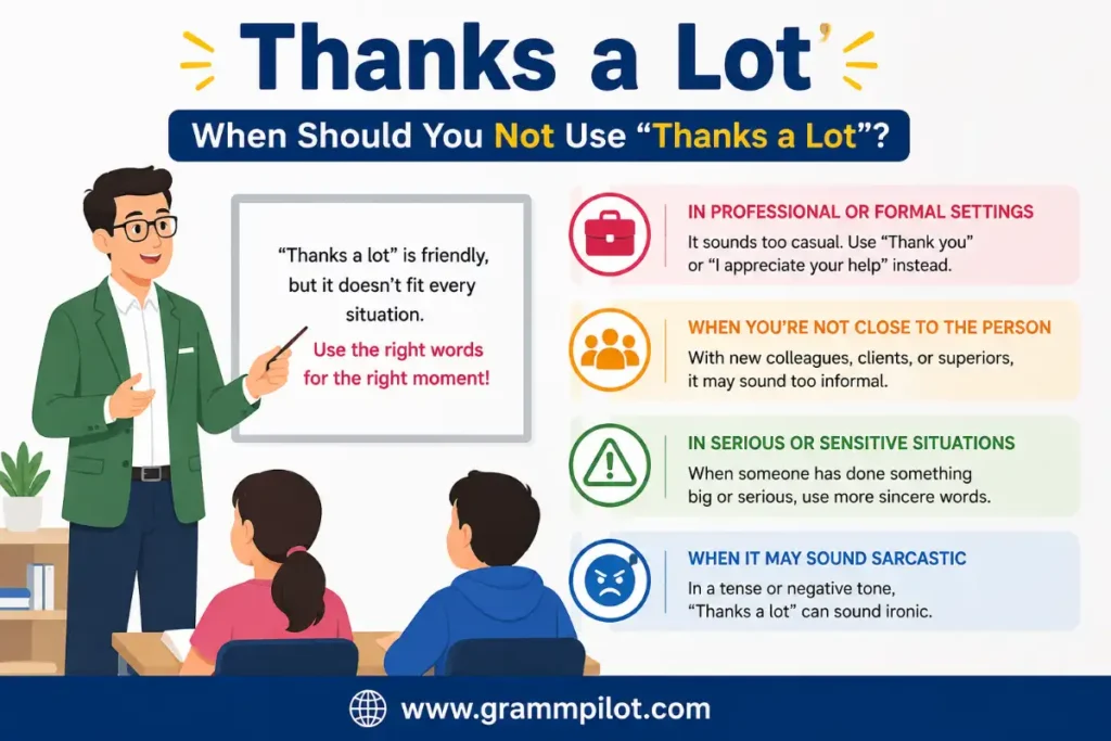 When Should You Not Use “Thanks a Lot”?