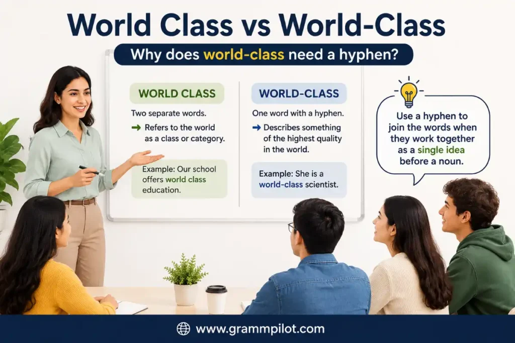 Why does world-class need a hyphen?