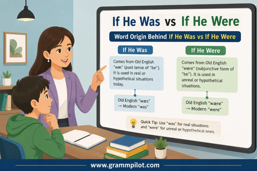 Word Origin Behind If He Was vs If He Were
