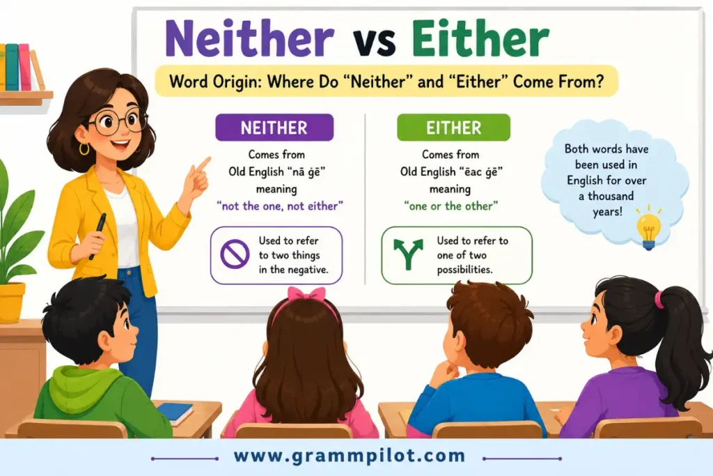 Word Origin: Where Do "Neither" and "Either" Come From?