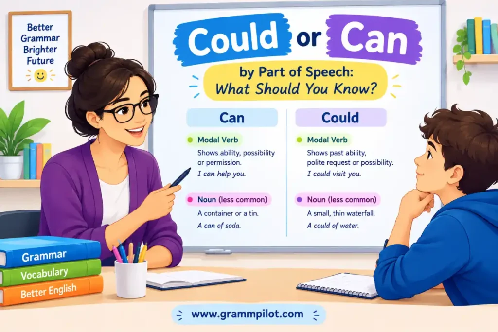 Can and could by part of speech: what should you know?