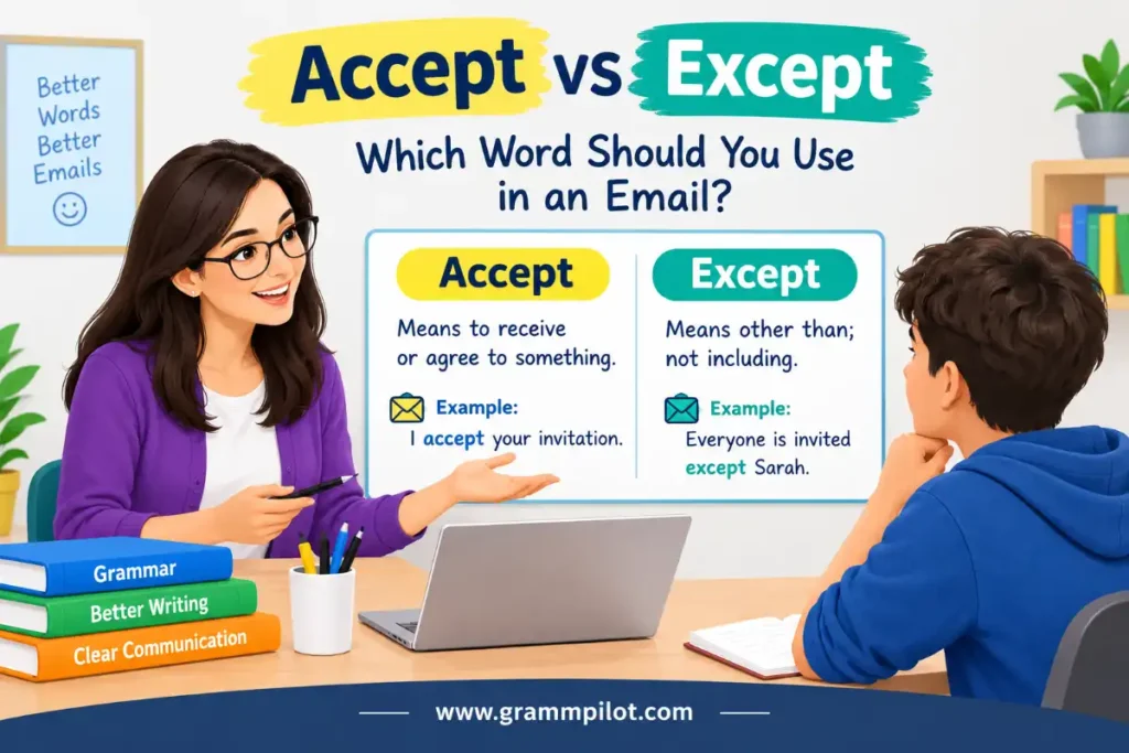 Accept vs Except: Which Word Should You Use in an Email?