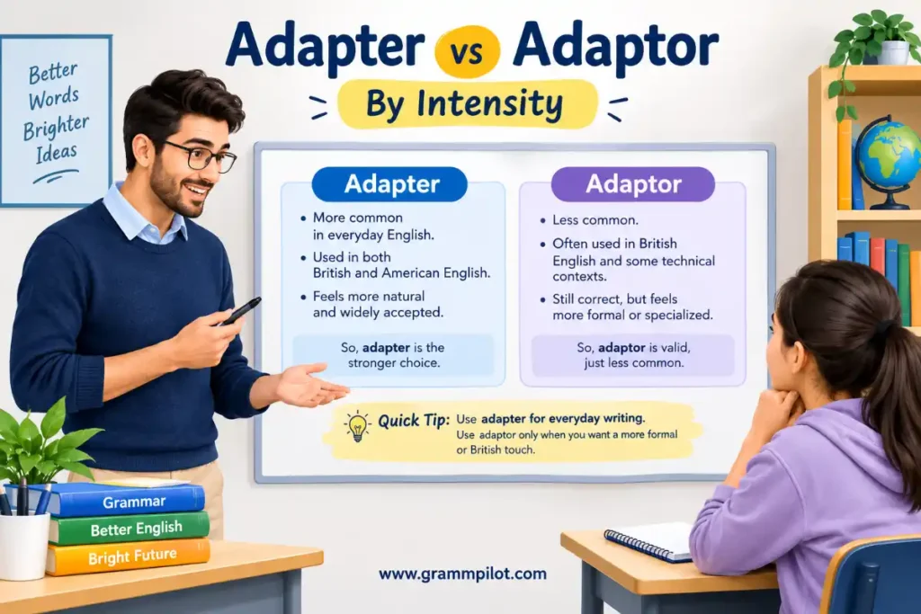 Adapter vs Adaptor by Intensity
