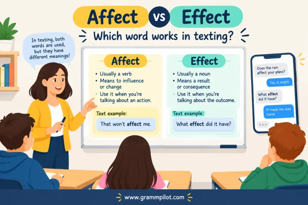 Affect vs effect: which word works in texting?