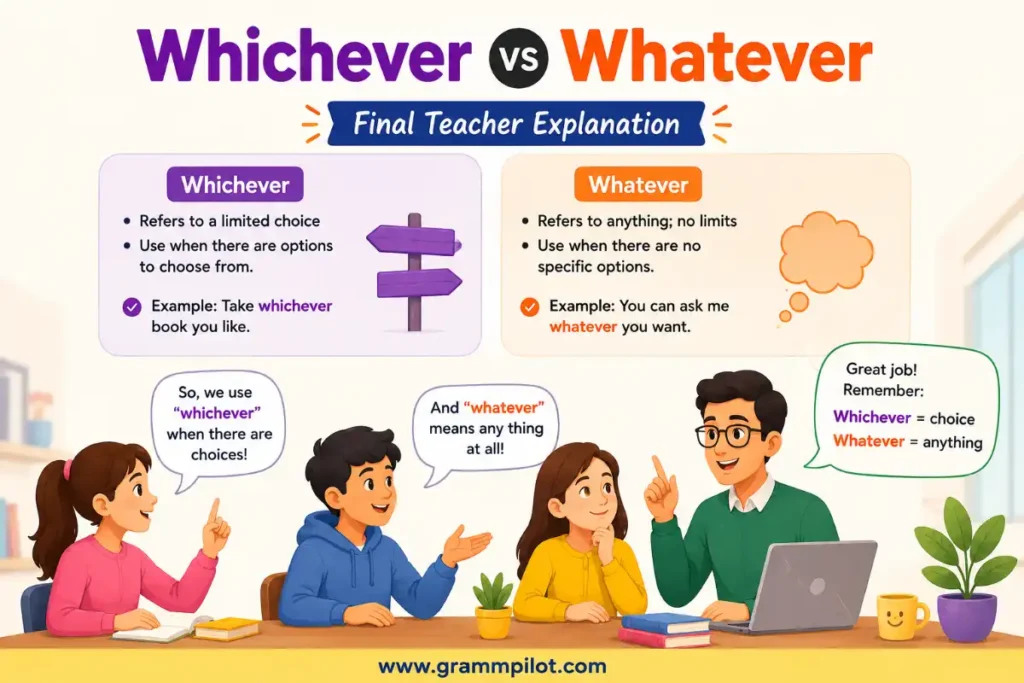 Final teacher explanation "Whichever vs Whatever"