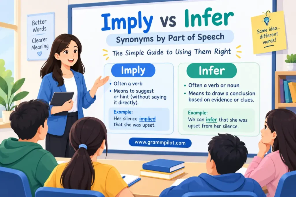 Imply vs Infer: Synonyms by Part of Speech