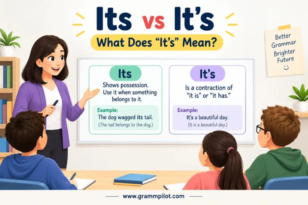 Its vs It's: What Does “It's” Mean?