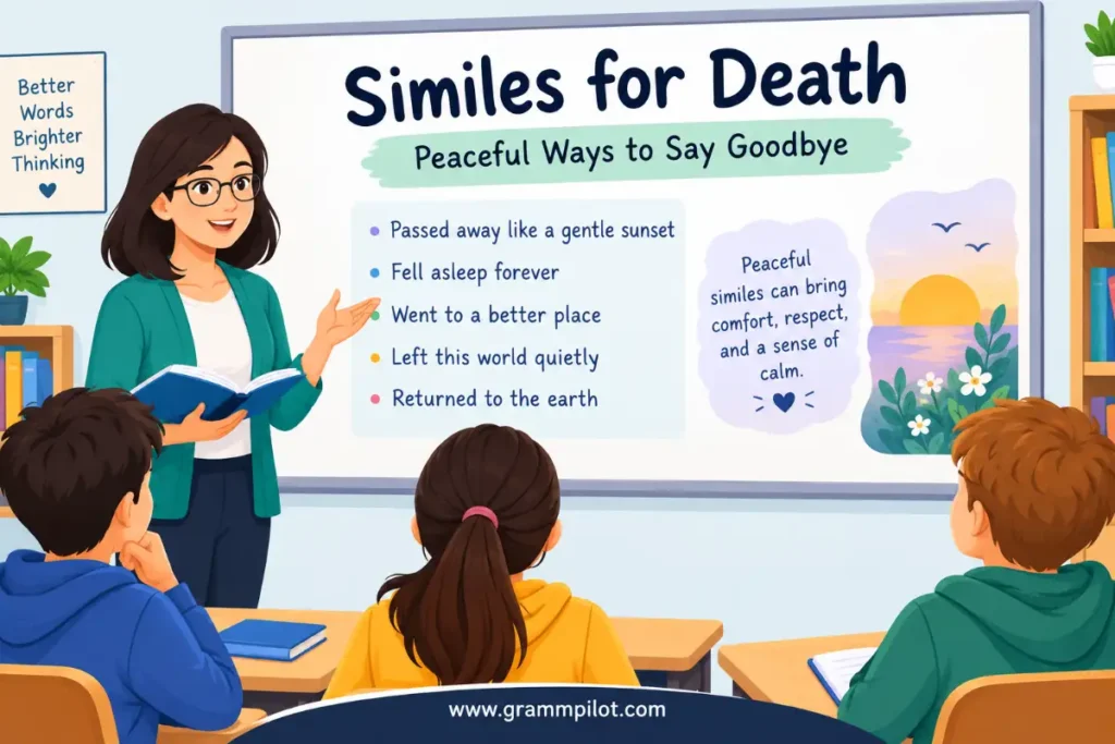 Peaceful similes for death