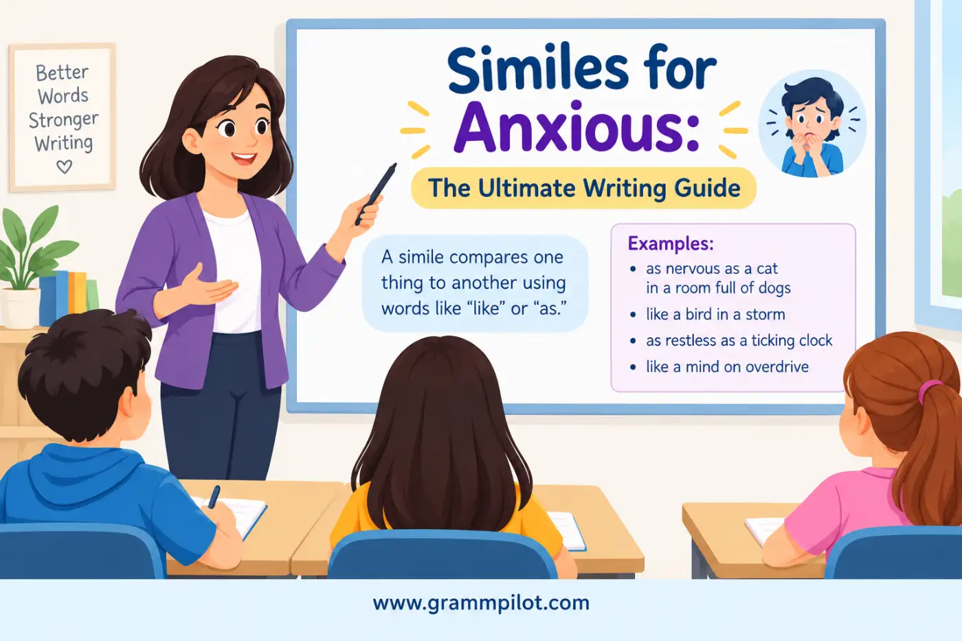 similes for anxious the ultimate writing guide