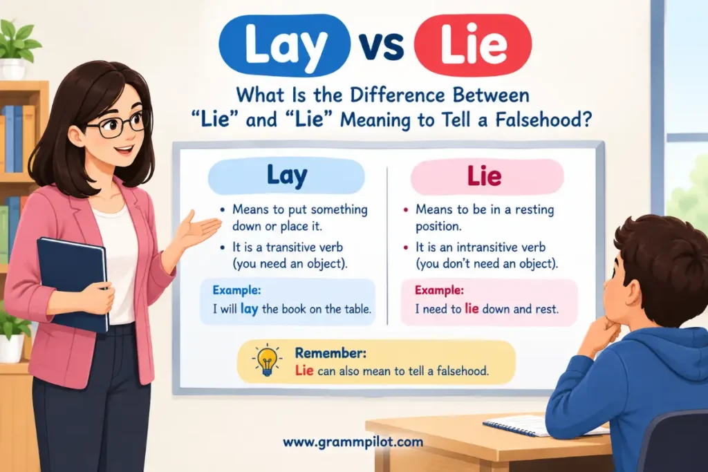 What Is the Difference Between “Lie” and “Lie” Meaning to Tell a Falsehood?